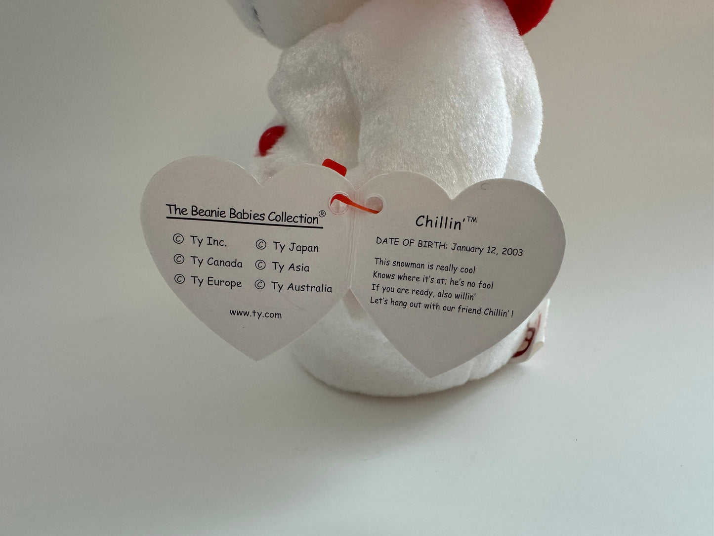 Ty Beanie Baby “Chillin” the Snowman! (7 inch)