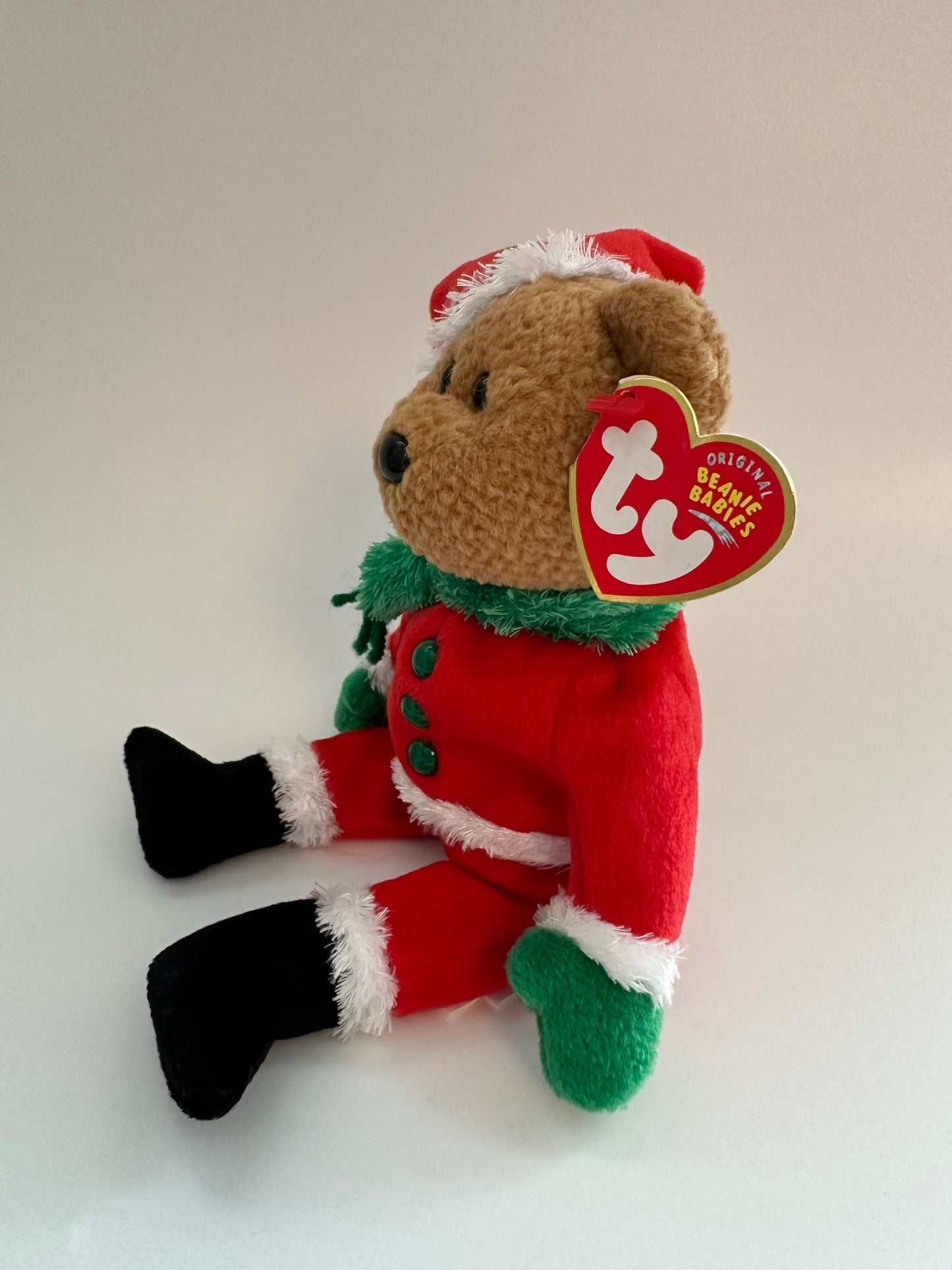 Ty Beanie Baby “Kringle” the Bear wearing a Santa Suit (8.5 inch)