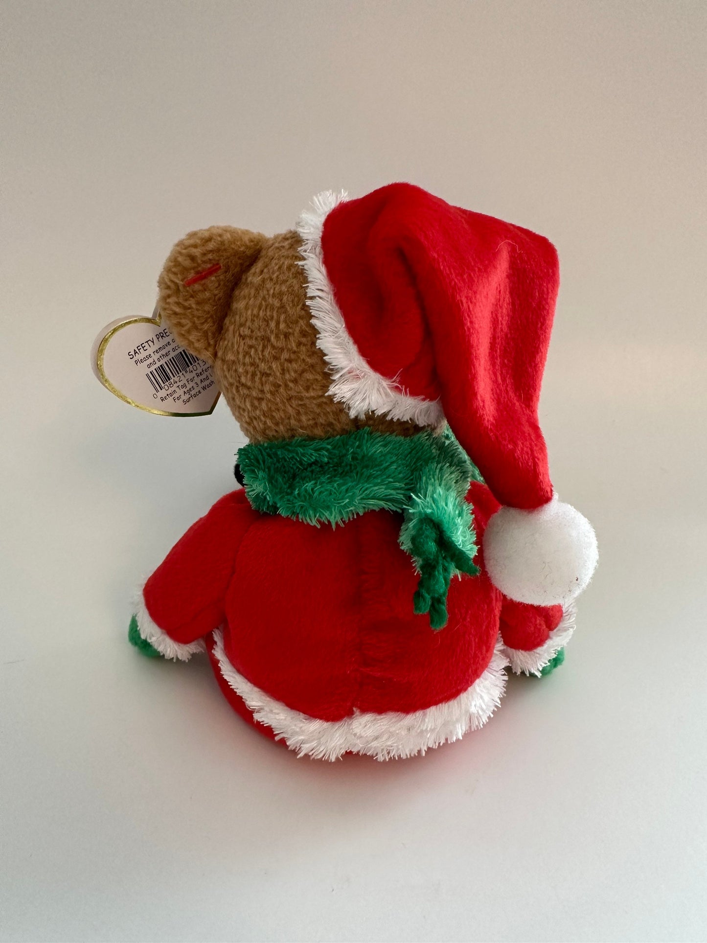 Ty Beanie Baby “Kringle” the Bear wearing a Santa Suit (8.5 inch)