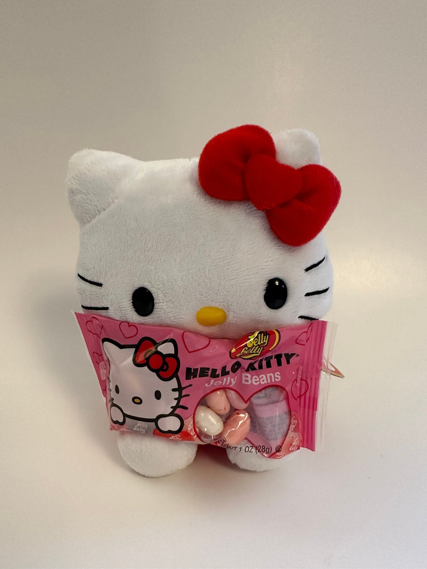 Ty Beanie Baby Vintage "Hello Kitty” the Hello Kitty Plush in Red Overalls with Jelly Beans  (5.5 inch)