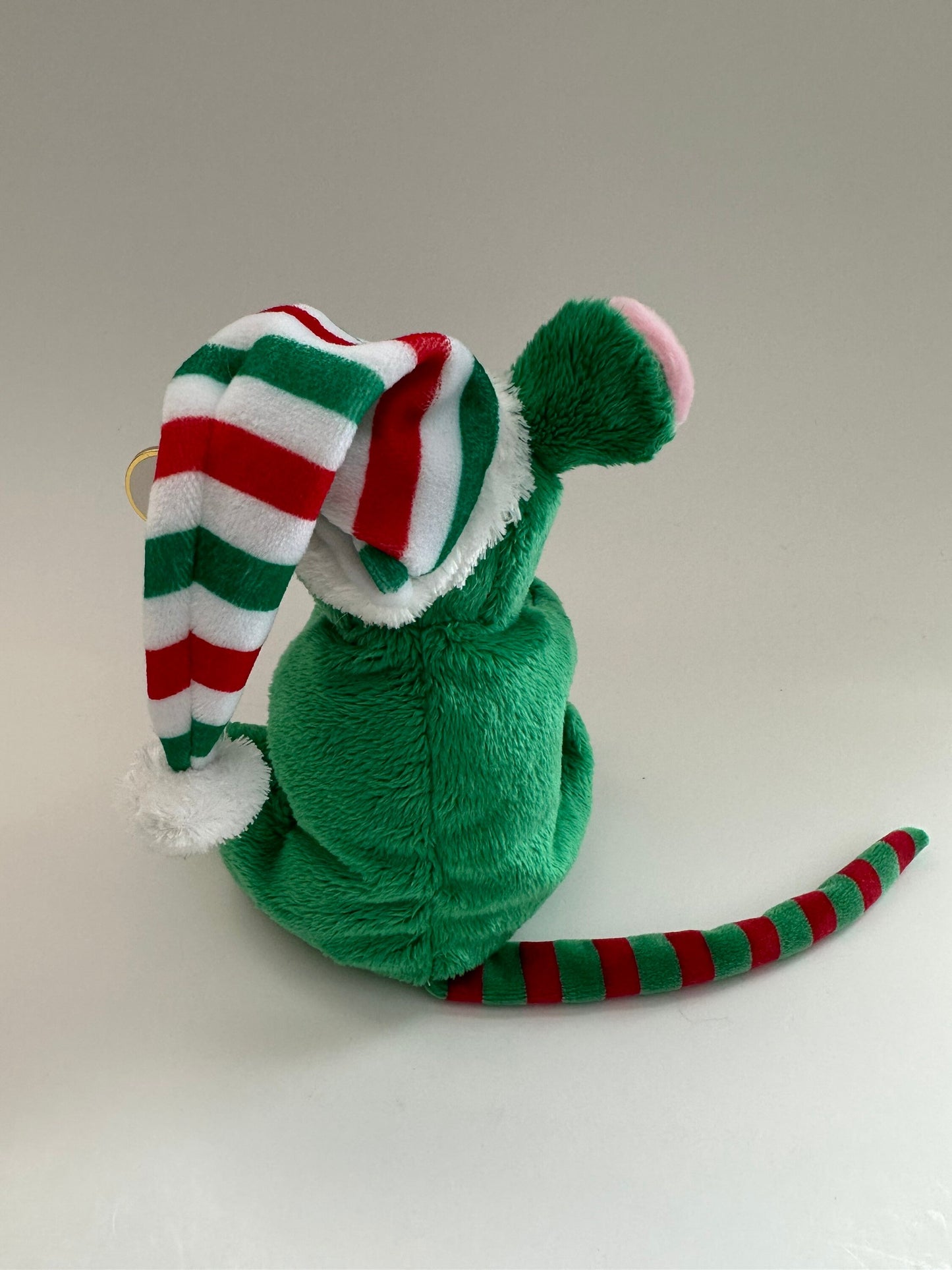 Ty Beanie Baby “Tidings” the Green Holiday Mouse - Internet Exclusive (7 inch)