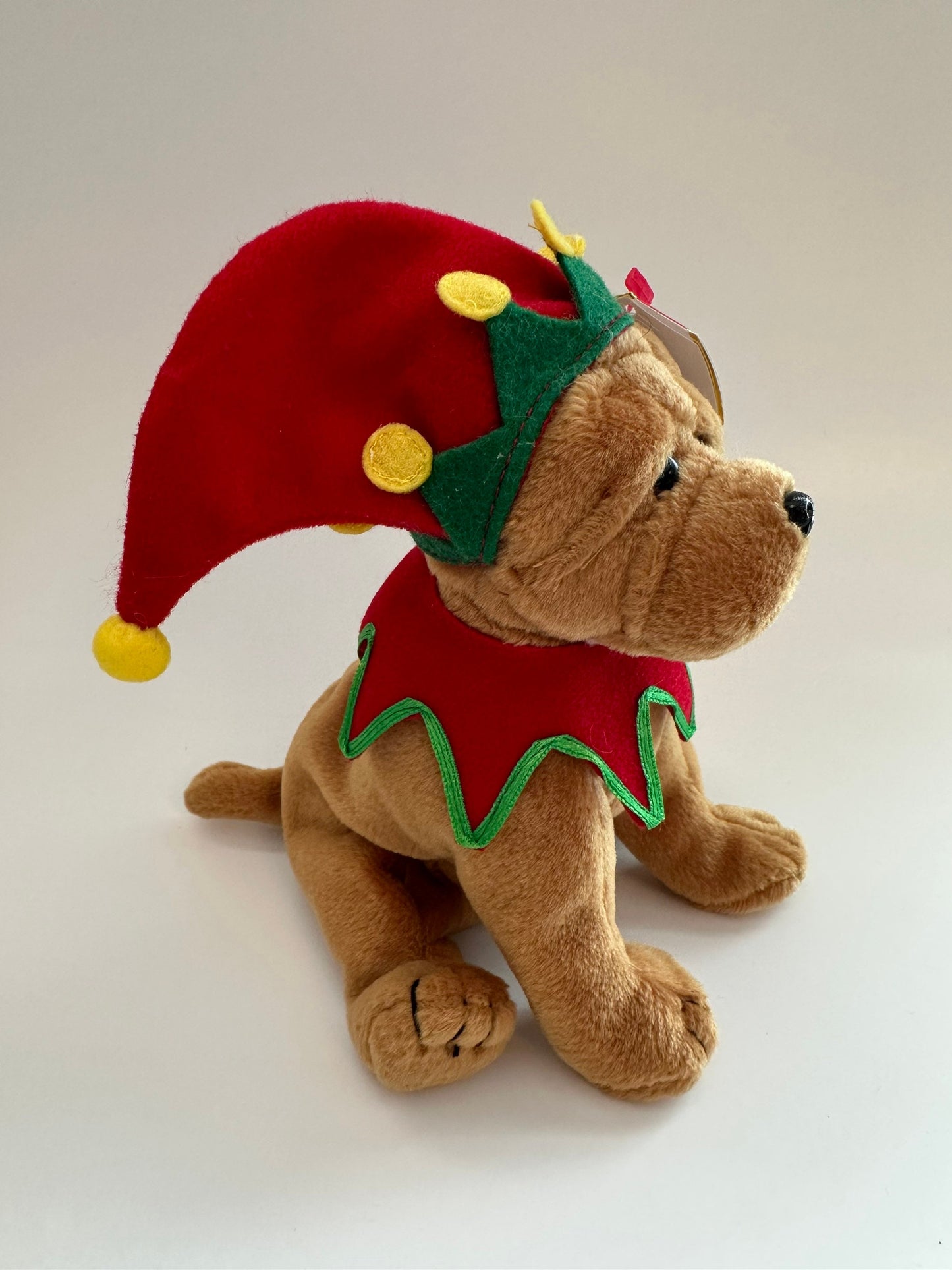 Ty Beanie Baby “Elfis” the Holiday Bulldog  - Learning Express Exclusive (6 inch)