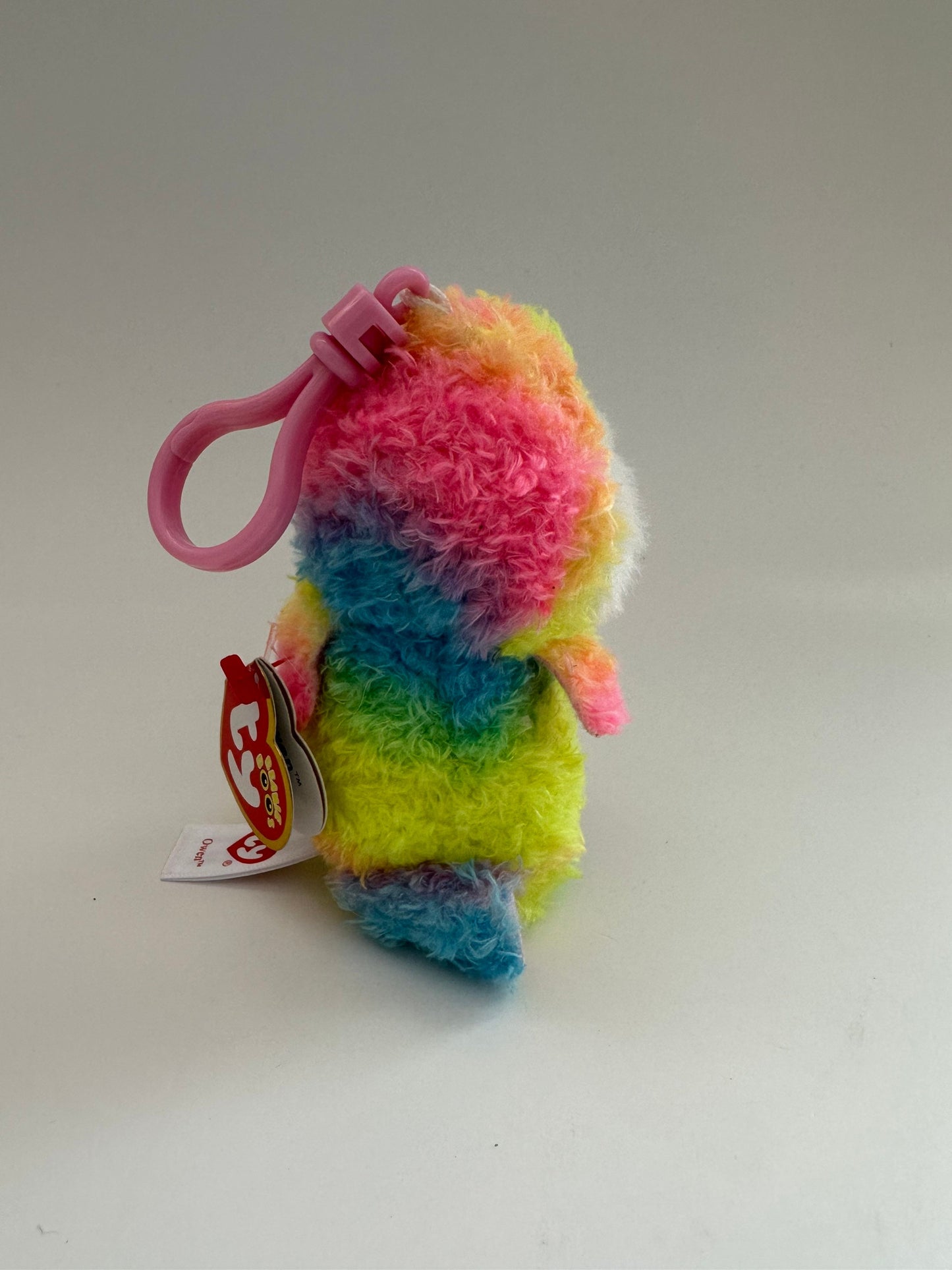 Ty Beanie Boo “Owen” the Tie Dye Owl *Key Clip Version* (3 inch)