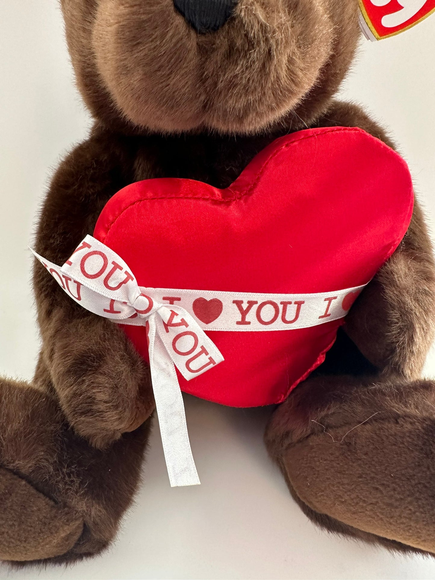 Ty Classics Collection “Scrumptious” the Teddy Bear holding I Love You Heart! (12 inch)