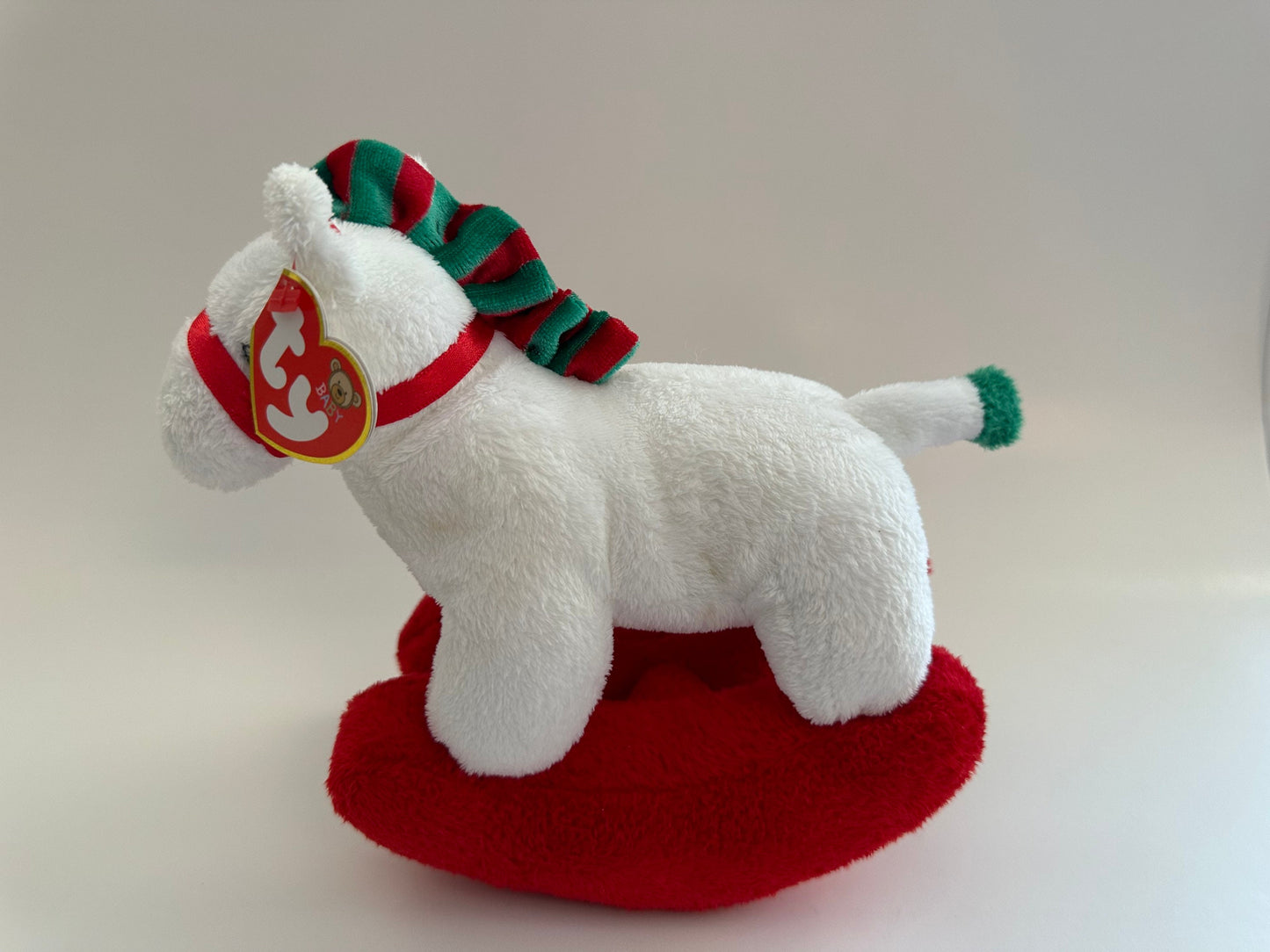 Ty Baby Line “Pretty Pony” the Adorable Holiday Rocking Horse, Love to Baby - Made especially for baby! *Rare* (8 inch)