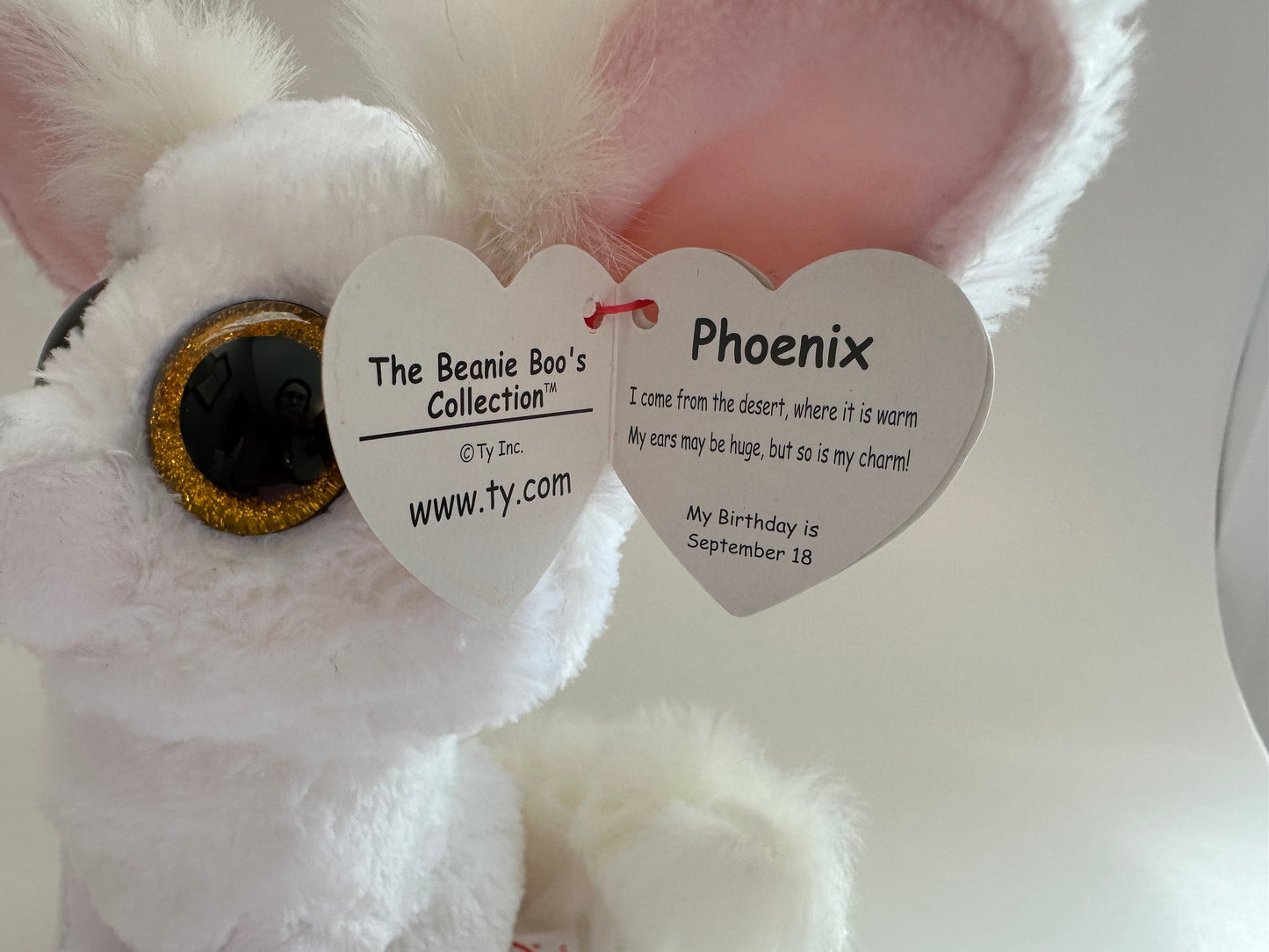 Ty Beanie Boo “Phoenix” the White Fox (6 inch)