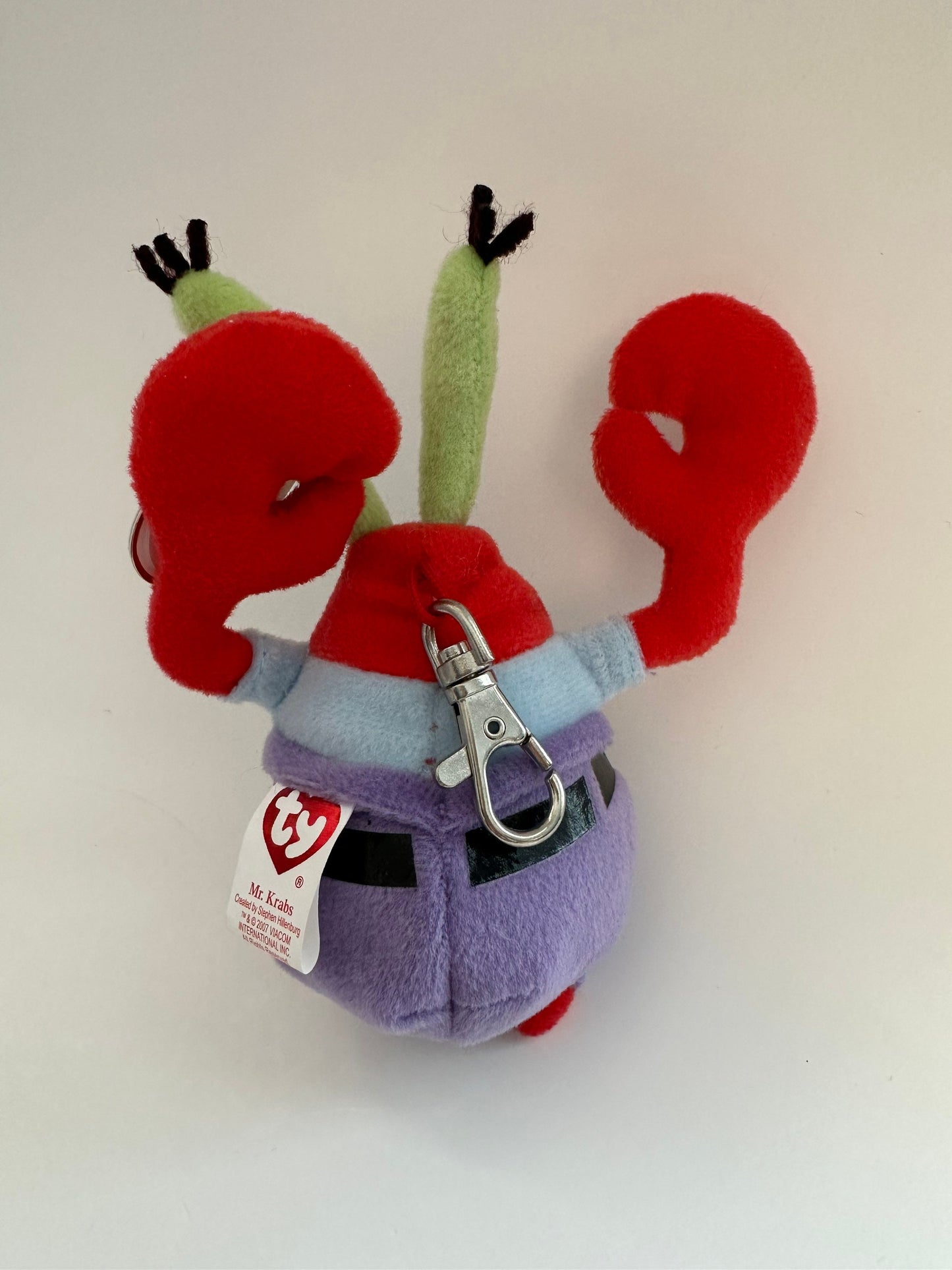 Ty Beanie Baby Metal Key Clips - Mr. Krabs from SpongeBob SquarePants (4 inch)