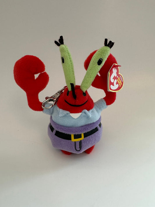 Ty Beanie Baby Metal Key Clips - Mr. Krabs from SpongeBob SquarePants (4 inch)