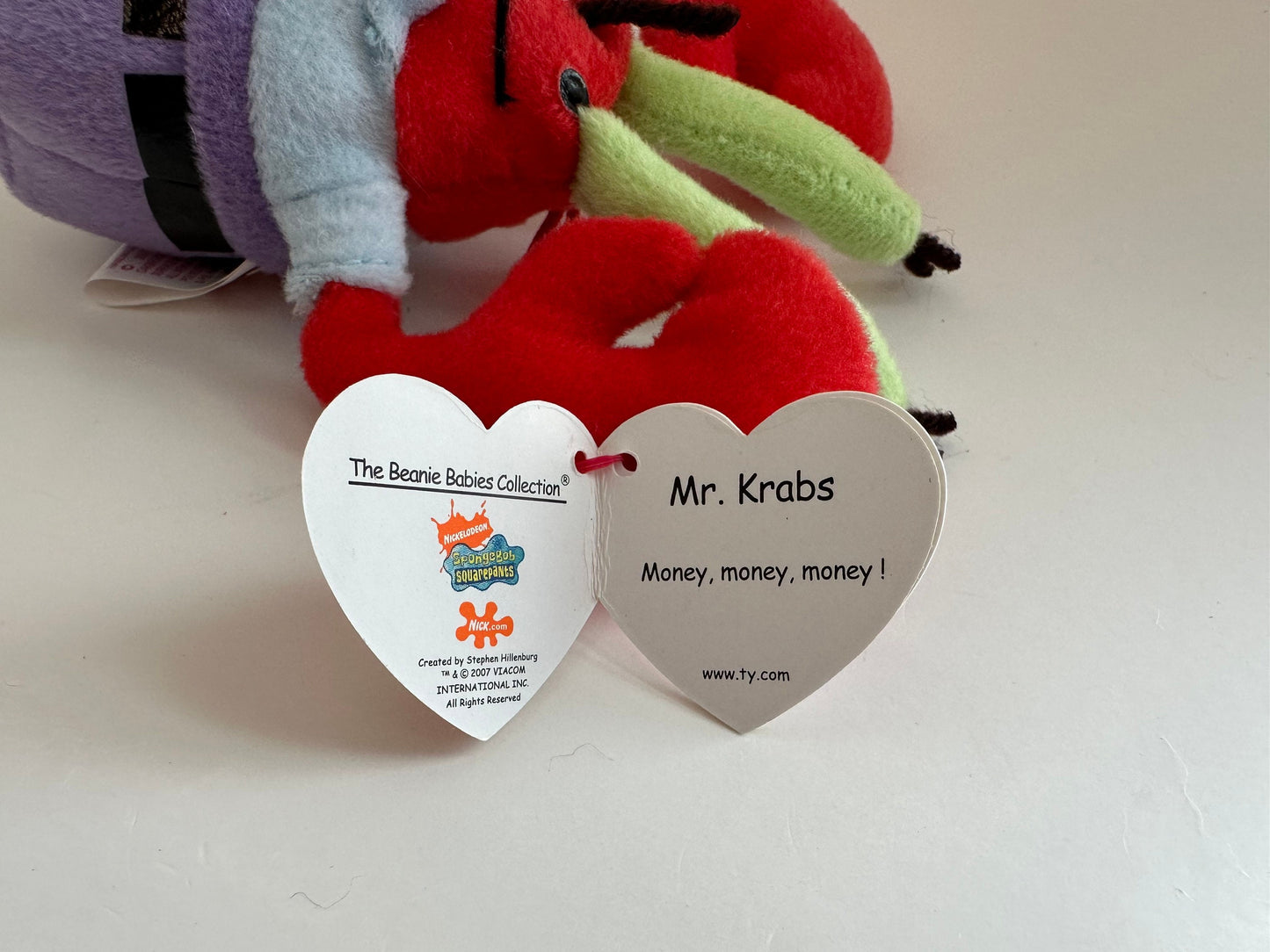 Ty Beanie Baby Metal Key Clips - Mr. Krabs from SpongeBob SquarePants (4 inch)