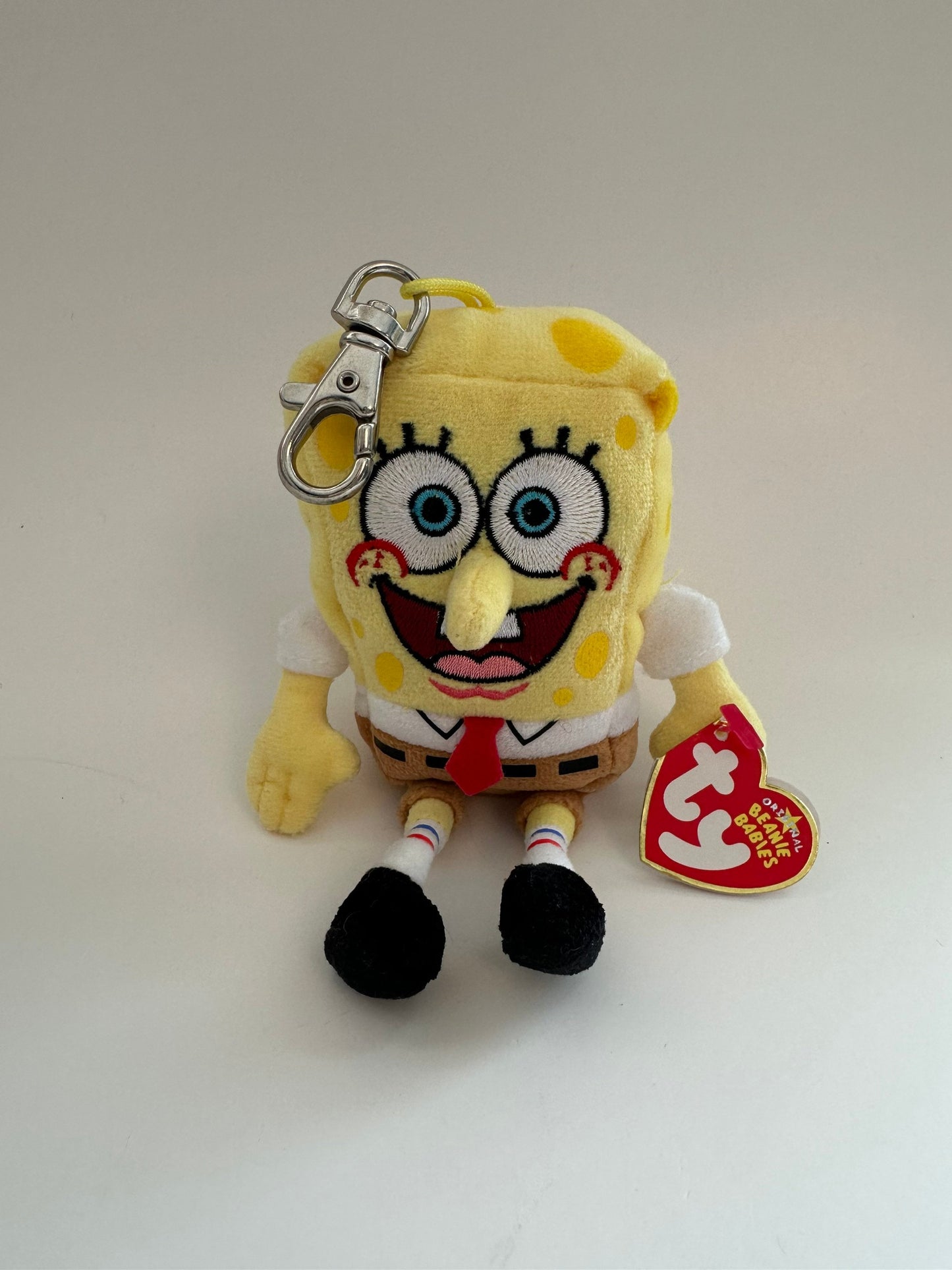 Ty Beanie Baby Metal Key Clip “SpongeBob” from SpongeBob SquarePants (4 inch)