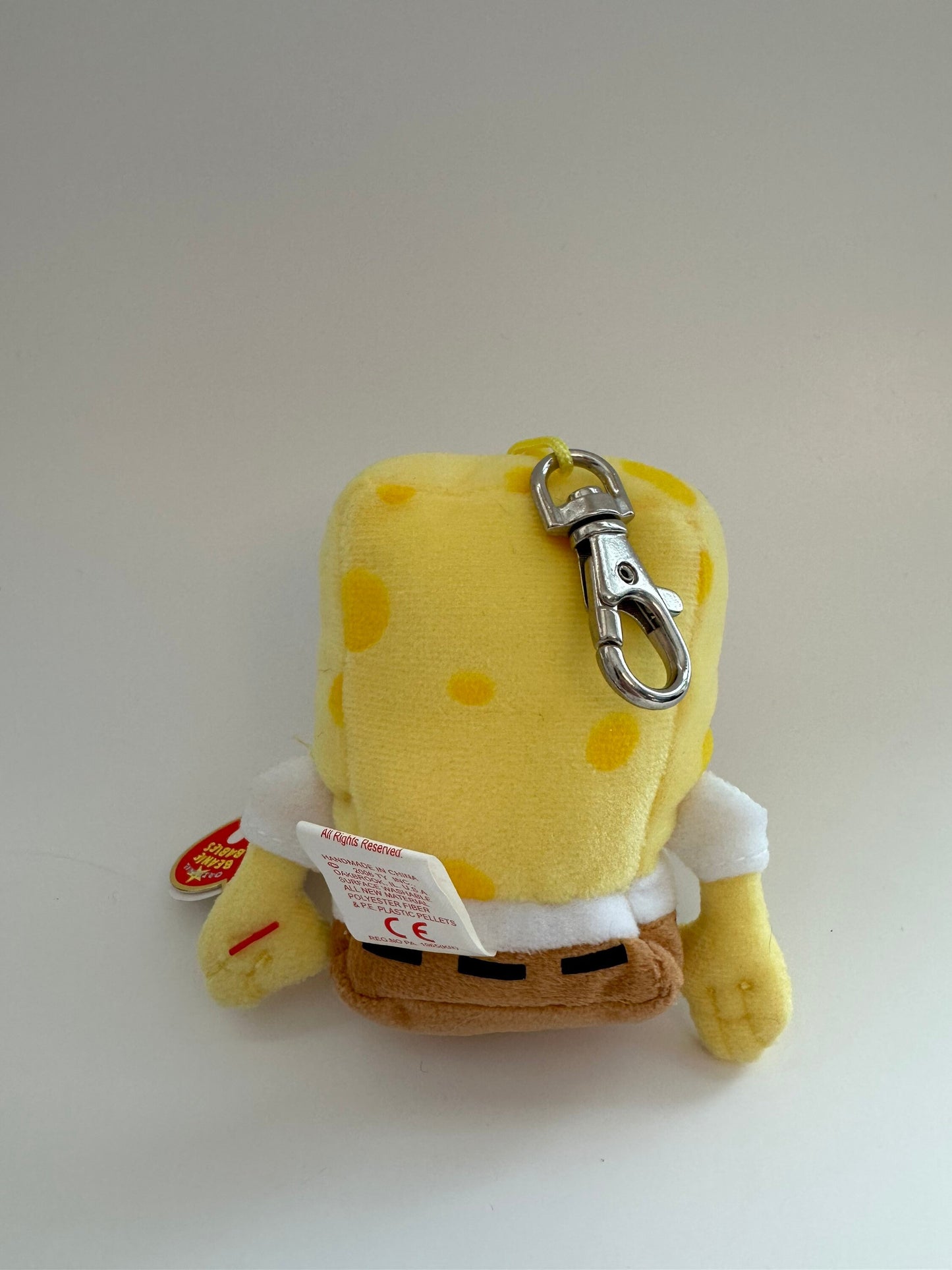 Ty Beanie Baby Metal Key Clip “SpongeBob” from SpongeBob SquarePants (4 inch)