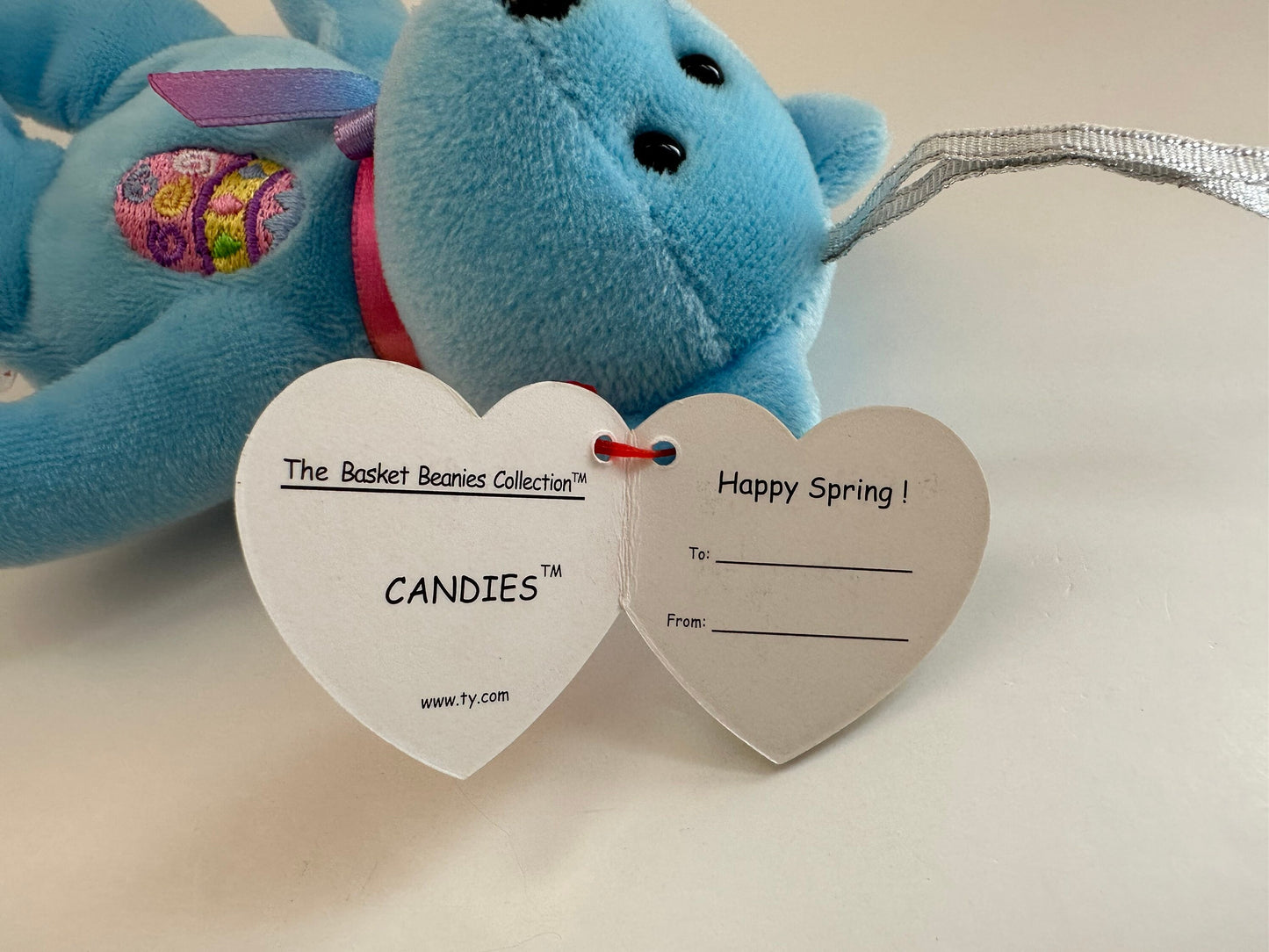 Ty Basket Beanie “Candies” the Adorable Blue Bear *Small Size - 4 inch!*