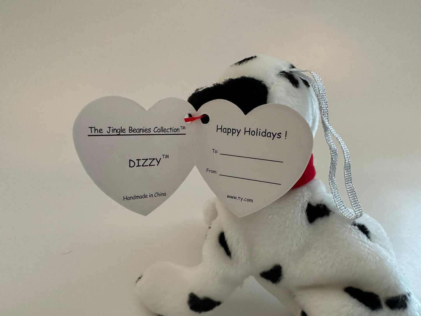 Ty Jingle Beanie Ornament “Dizzy” the Dalmatian Dog (4 inch)