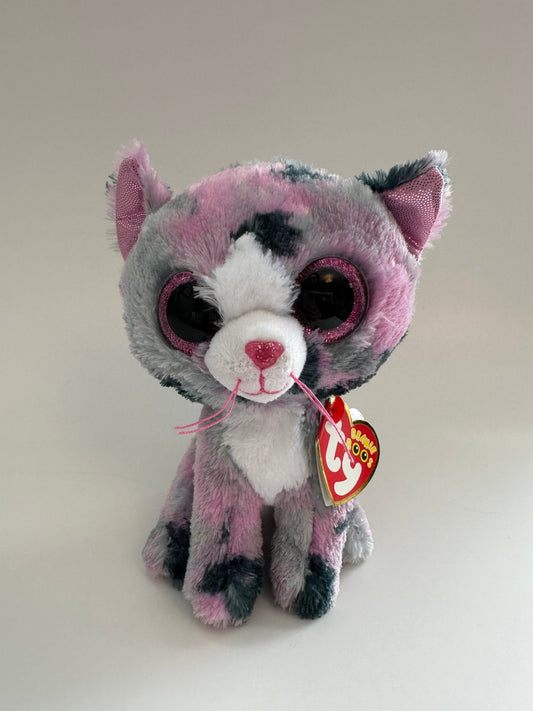 Ty Beanie Boo “Lindi” the Cat Plush - Scuff on eye (non-mint) (6 inch)