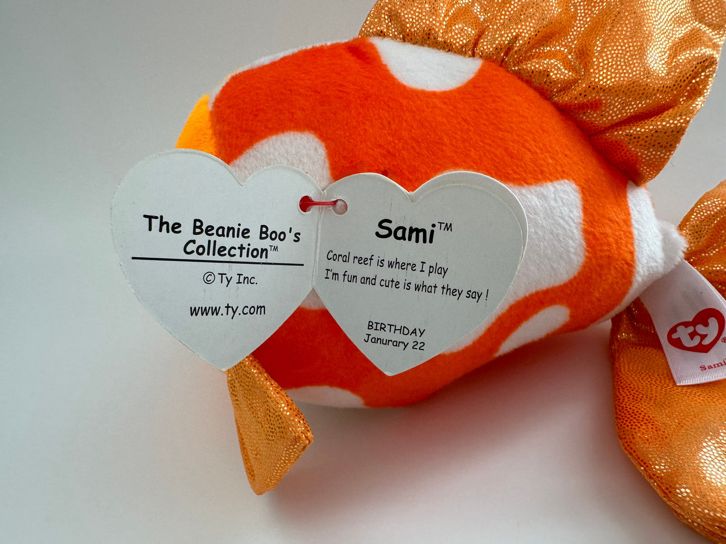 Ty Beanie Boo “Sami” the Goldfish Plush (6 inch)