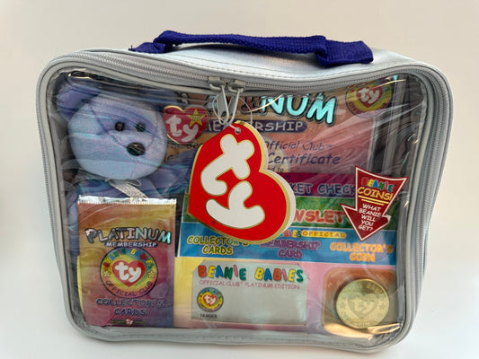 Ty Beanie Baby Official Club Sealed Membership Bag, including “Clubby II” the Platinum Ty Club Bear (8.5 Inch)