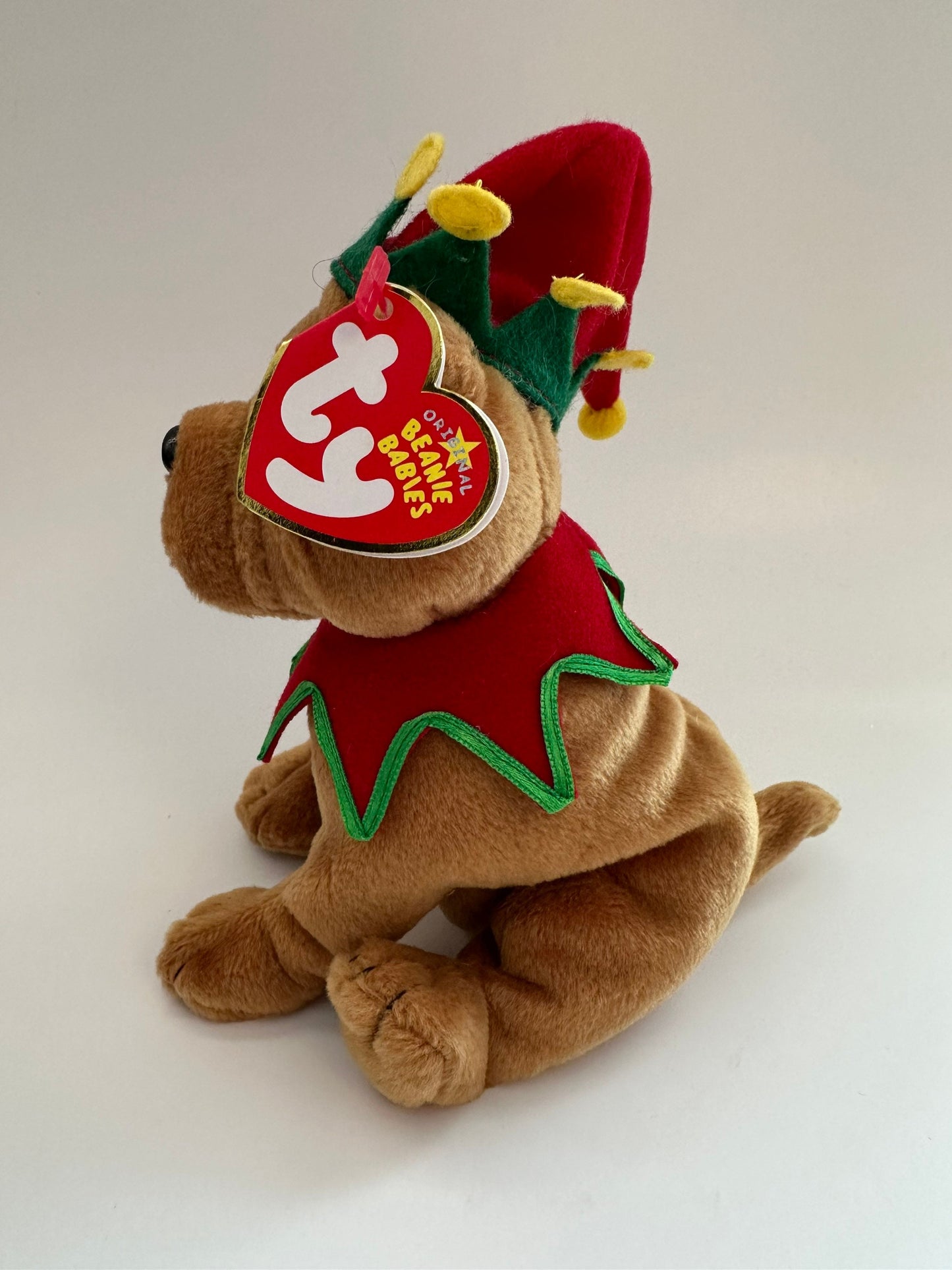 Ty Beanie Baby “Elfis” the Holiday Bulldog  - Learning Express Exclusive (6 inch)