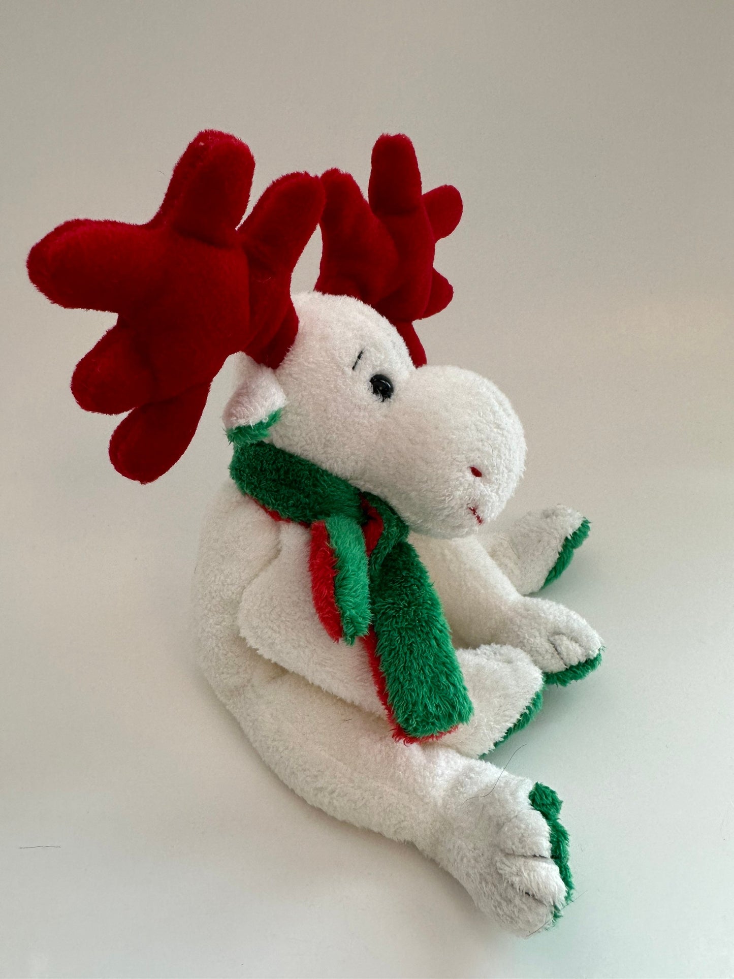 Ty Beanie Baby “Moosletoe” the Adorable Green, Red, and White Holiday Moose  (6 inch)