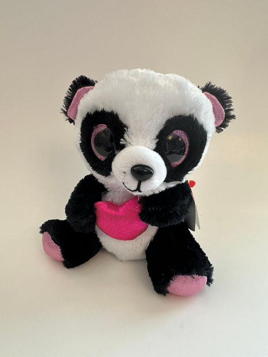 Ty Beanie Boo “Cutie Pie” the Panda Holding Pink Heart (6 inch)