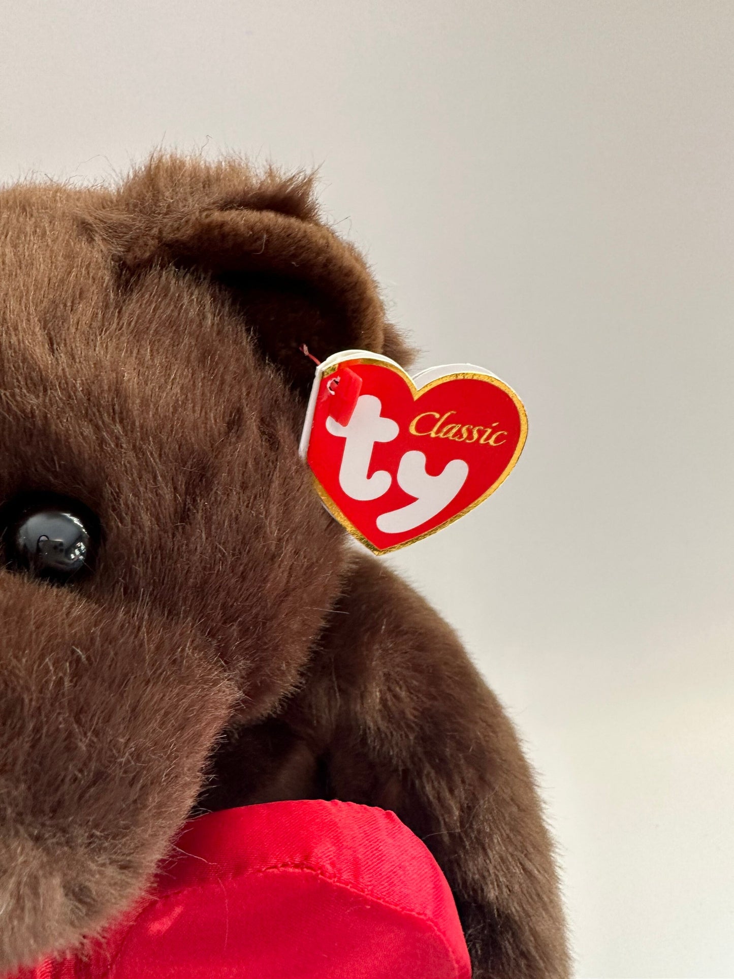 Ty Classics Collection “Scrumptious” the Teddy Bear holding I Love You Heart! (12 inch)