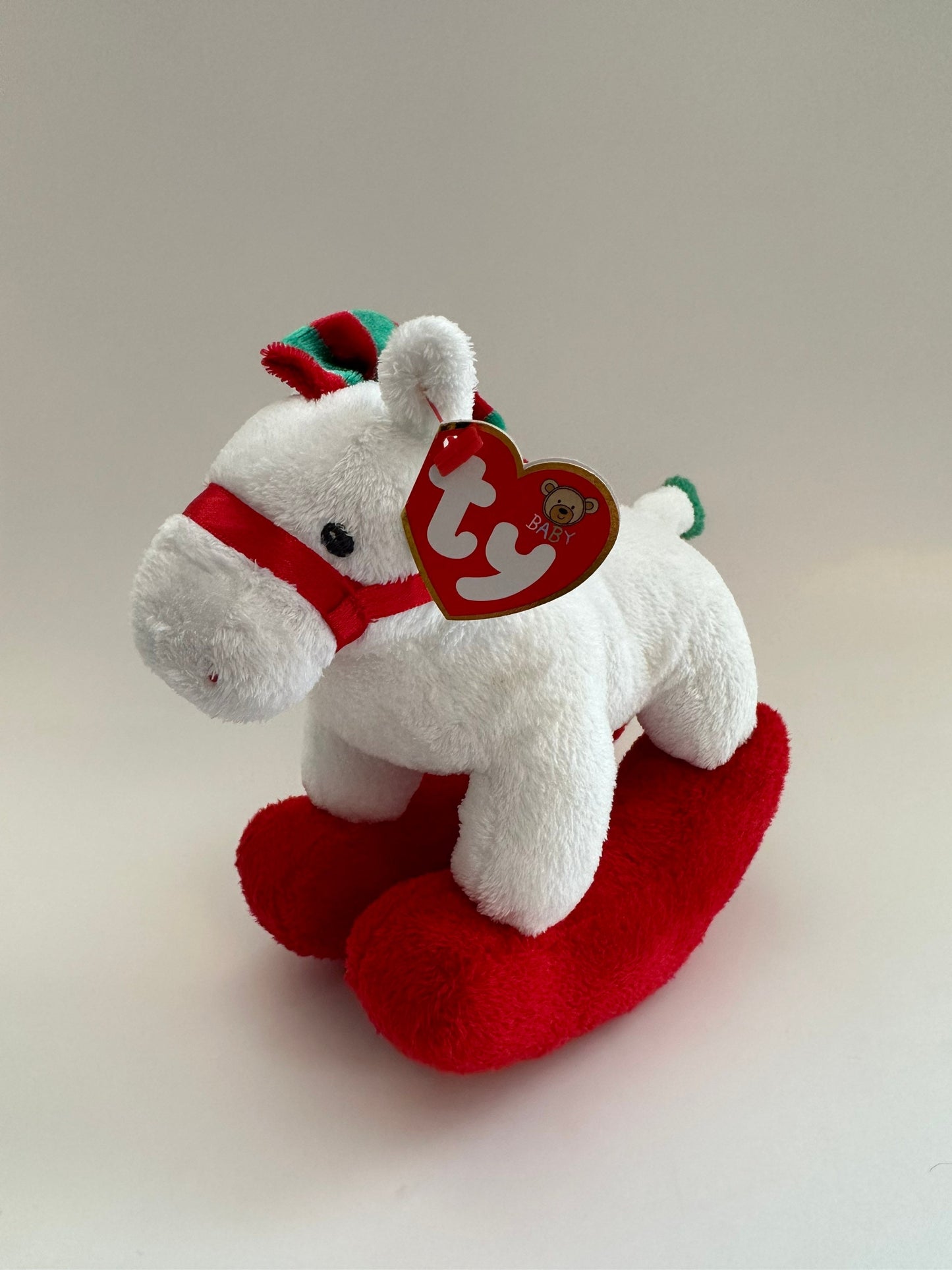 Ty Baby Line “Pretty Pony” the Adorable Holiday Rocking Horse, Love to Baby - Made especially for baby! *Rare* (8 inch)