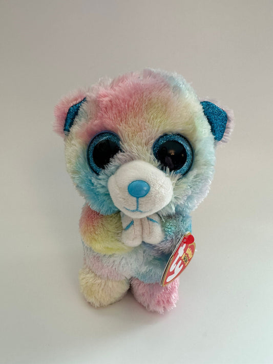 Ty Beanie Boo “Hope” the Praying Tie-Dye Bear - United Way Charity Exclusive (6 inch)