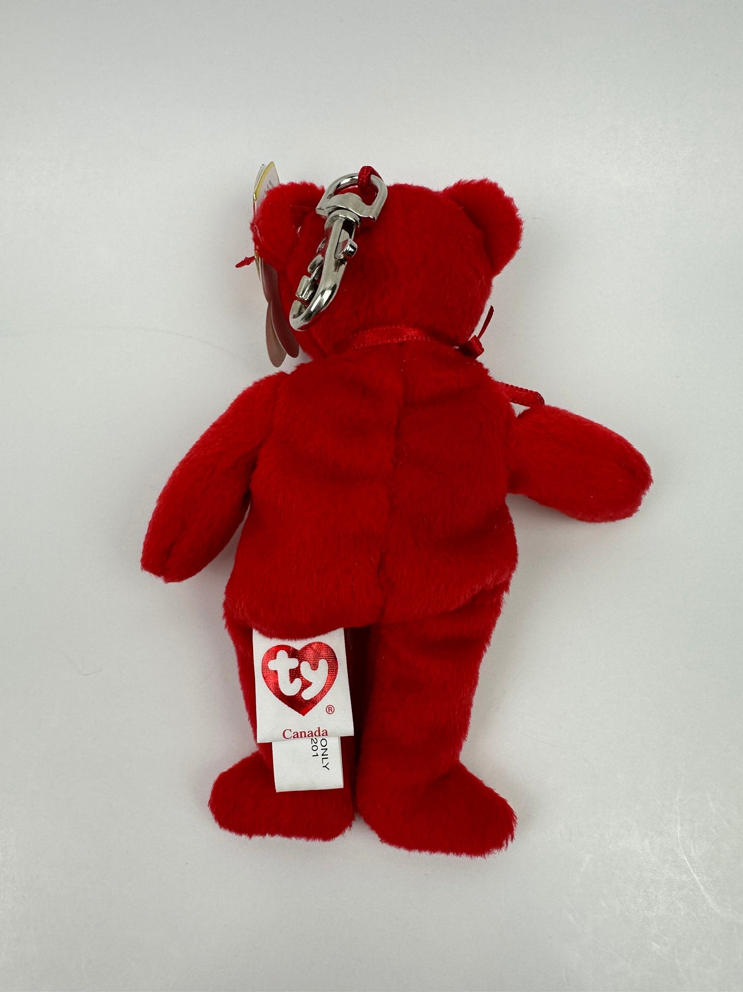 Ty Key Clip / KeyChain “Canada” the Red Bear - Canada Exclusive! Metal Key Clip (4 inch)