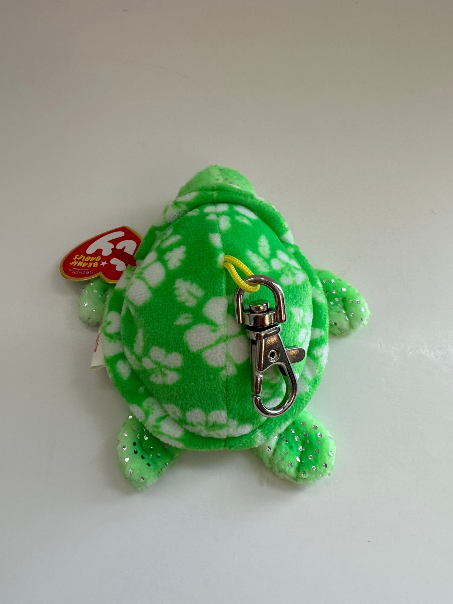 Ty Key Clip Beanie Baby “Sunrise” the Turtle -  Metal Keychain (4 inch)