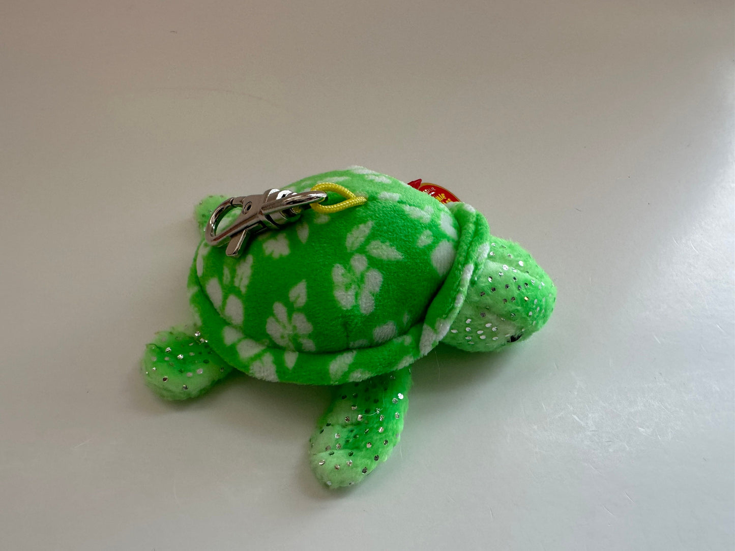 Ty Key Clip Beanie Baby “Sunrise” the Turtle -  Metal Keychain (4 inch)