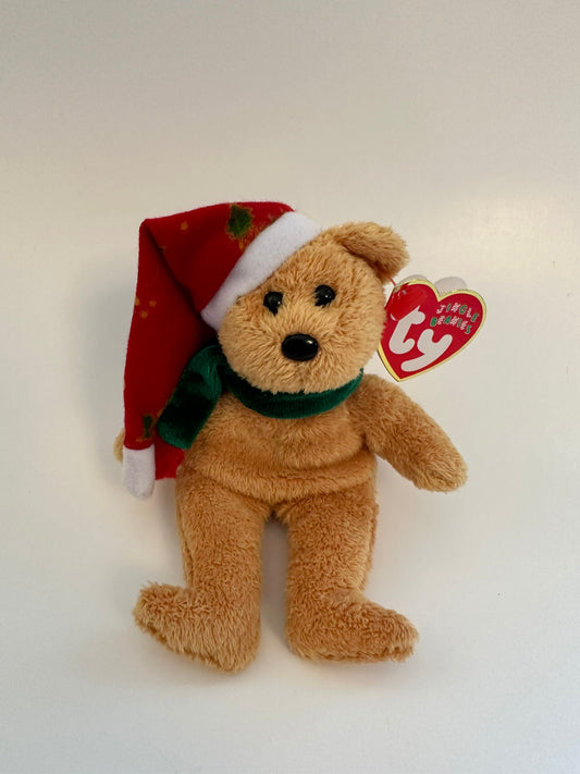 Ty Jingle Beanie “2003 Holiday Teddy” the Bear - Tree Ornament (4 inch)