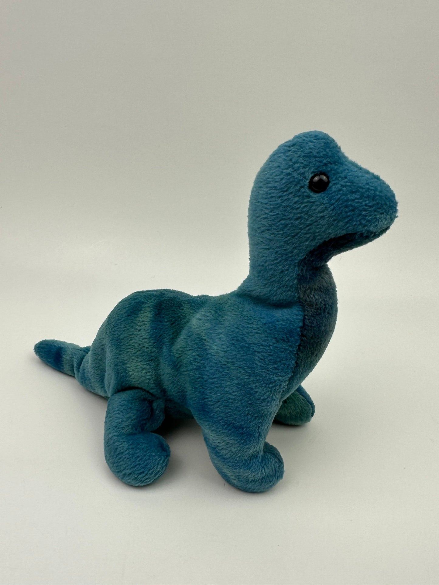 Ty Beanie Baby “Bronty” the Brontosaurus Dinosaur - No Hang Tag - 1st Generation Canadian Tush Tag! (7 inch)