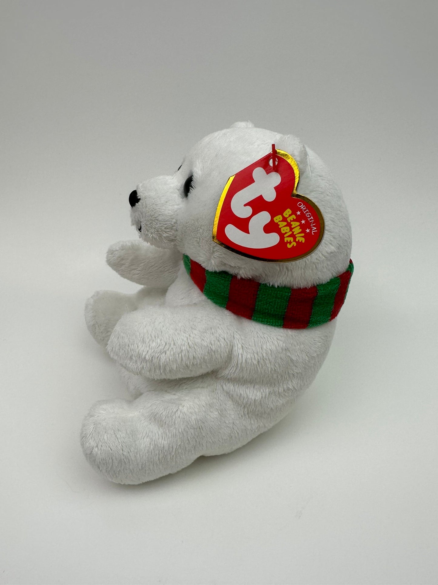 Ty Beanie Baby “Snowdrop” the Polar Bear with Holiday Scarf (6 inch)