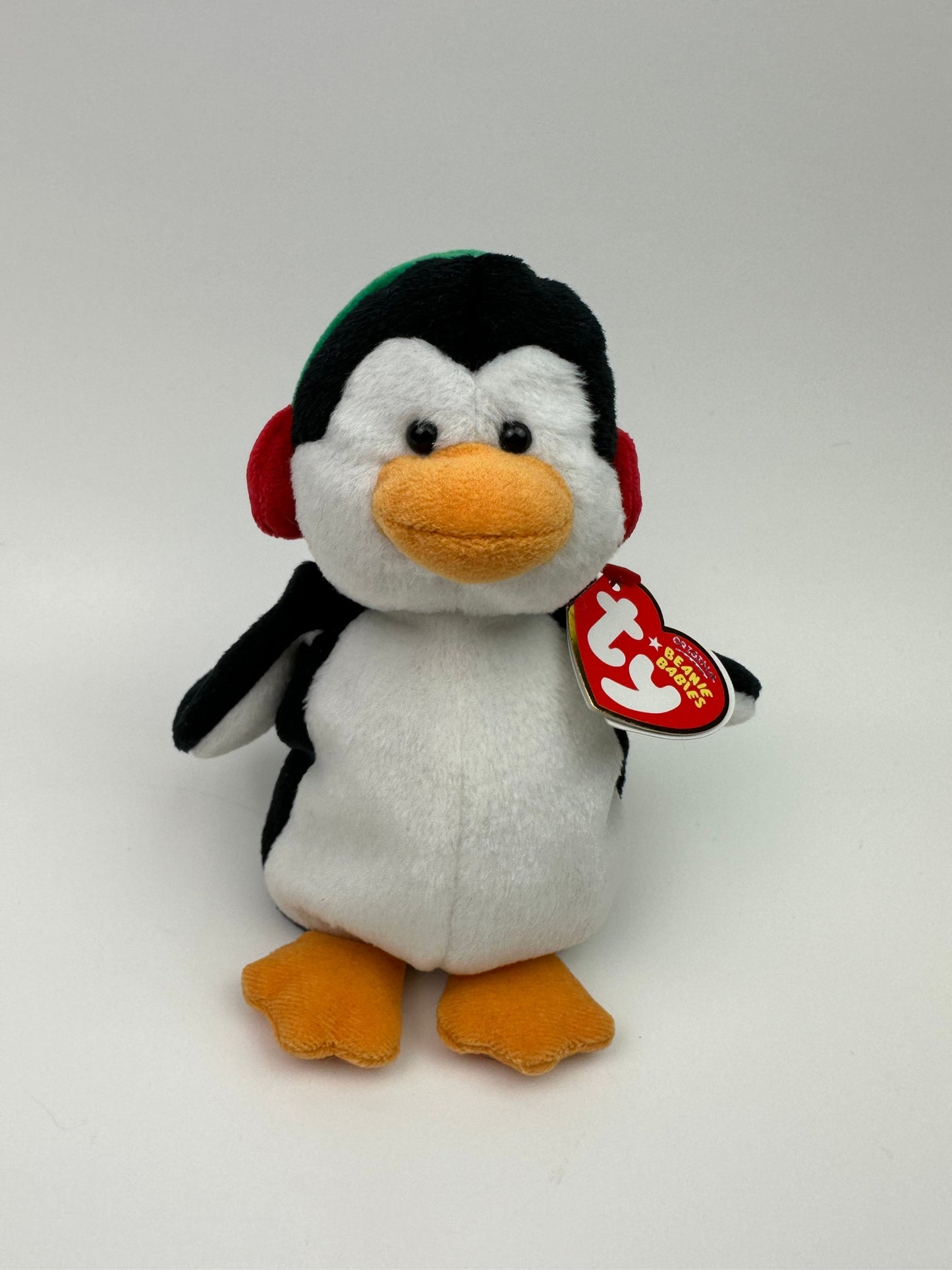 Ty Beanie Baby “Snowbank” the Penguin  wearing Ear Muffs (5.5 inch)