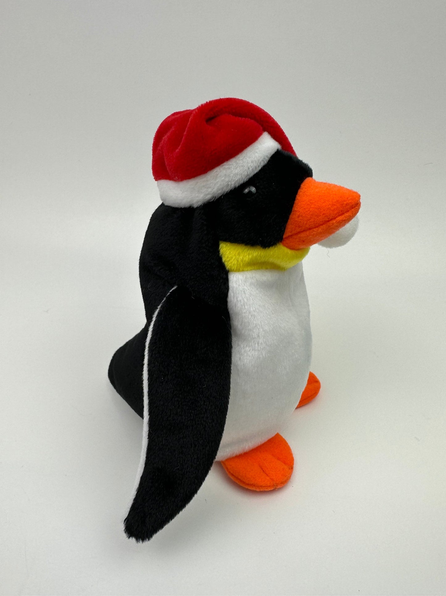 Ty Beanie Baby “Zero” the Christmas Penguin wearing a Santa Hat! (6 inch)