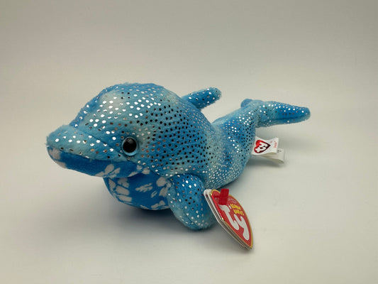 Ty Beanie Baby “Docks” the Blue Dolphin! (8 inch)