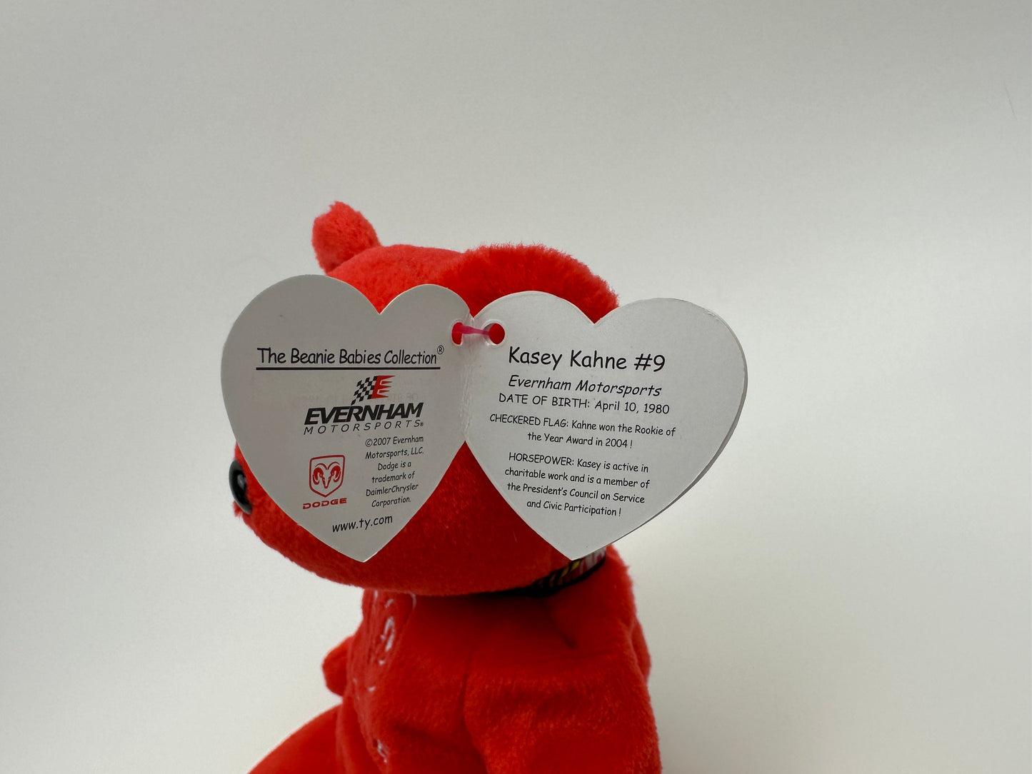 Ty Beanie Baby “Kasey Kahne #9” the Nascar Bear (8.5 inch)