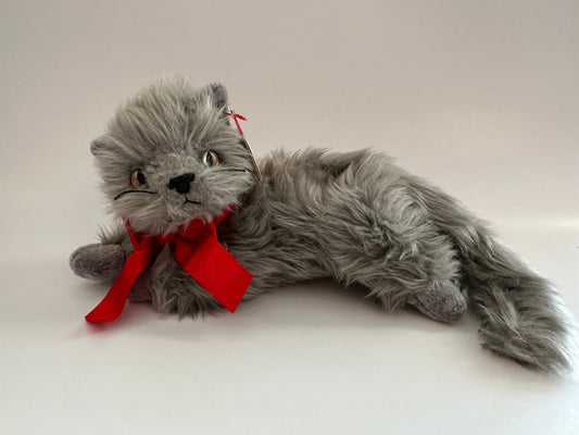 Ty Beanie Baby “Beani” the Grey long Haired Cat  (7 inch)