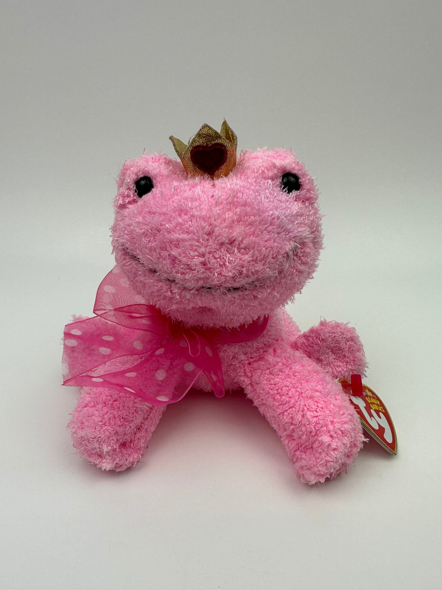 Ty Beanie Baby “Kissable” the Pink Frog - Adorable! (6 inch)