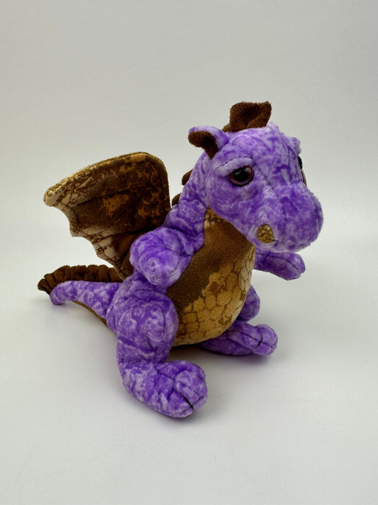 Ty Beanie Baby “Legend” the Purple and Gold Dragon *Rare* (7.5 inch)