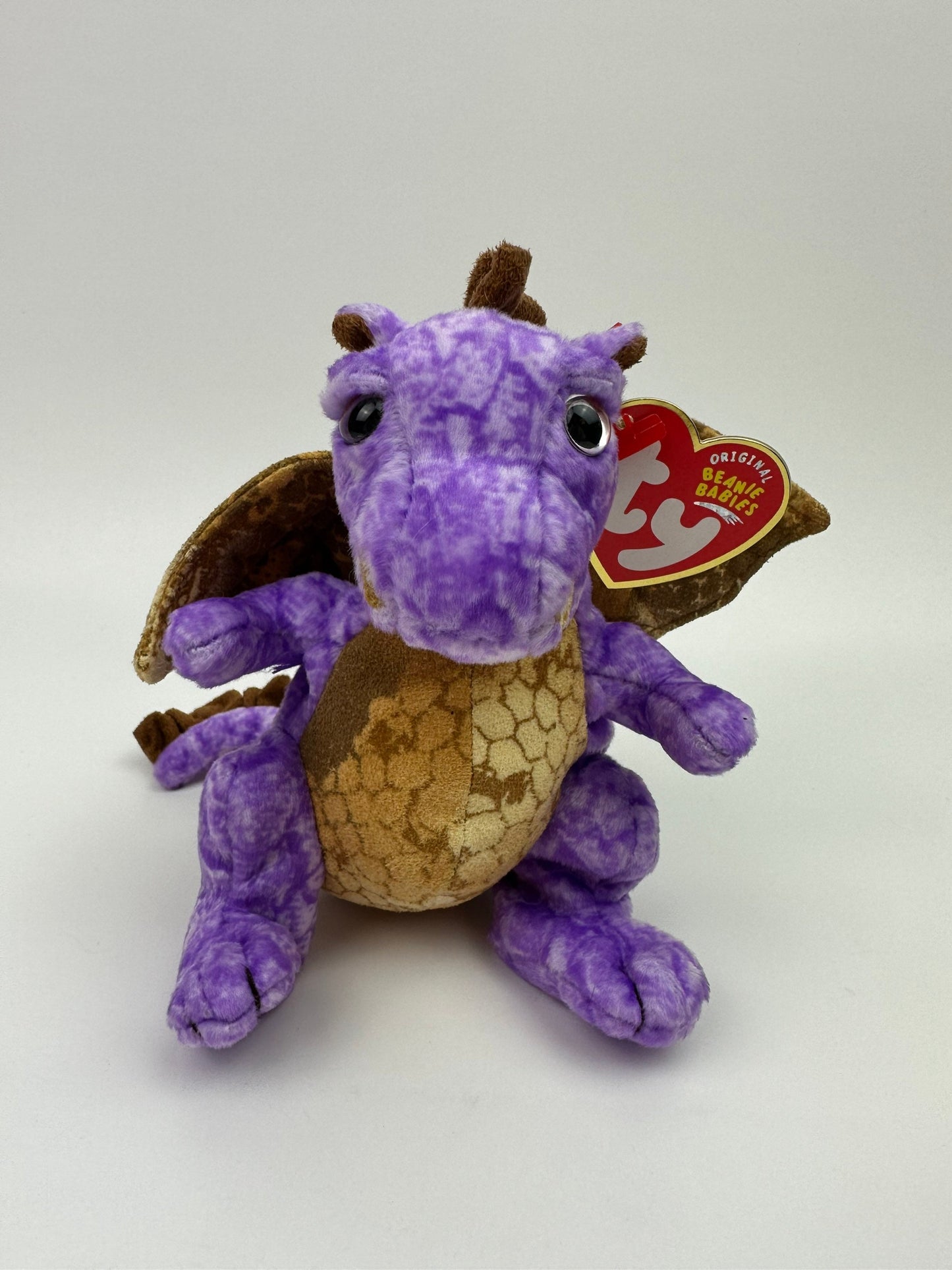 Ty Beanie Baby “Legend” the Purple and Gold Dragon *Rare* (7.5 inch)