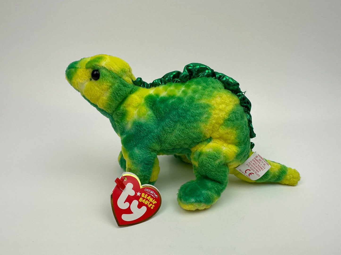 Ty Beanie Baby “Spikey” the Stegosaurus Dinosaur! *Rare* (6 inch)