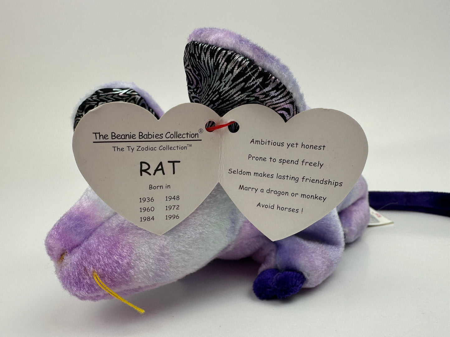 Ty Beanie Baby “Rat” the Chinese Zodiac Rat (6 inch)