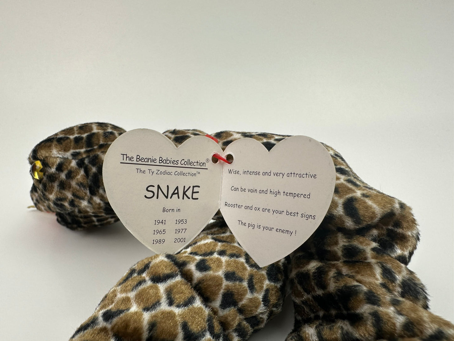 Ty Beanie Baby “Snake” the Zodiac Snake (26 inches stretched)