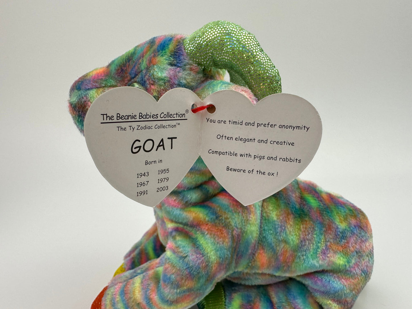 Ty Beanie Baby “Goat” the Chinese Zodiac Goat (6 inch)