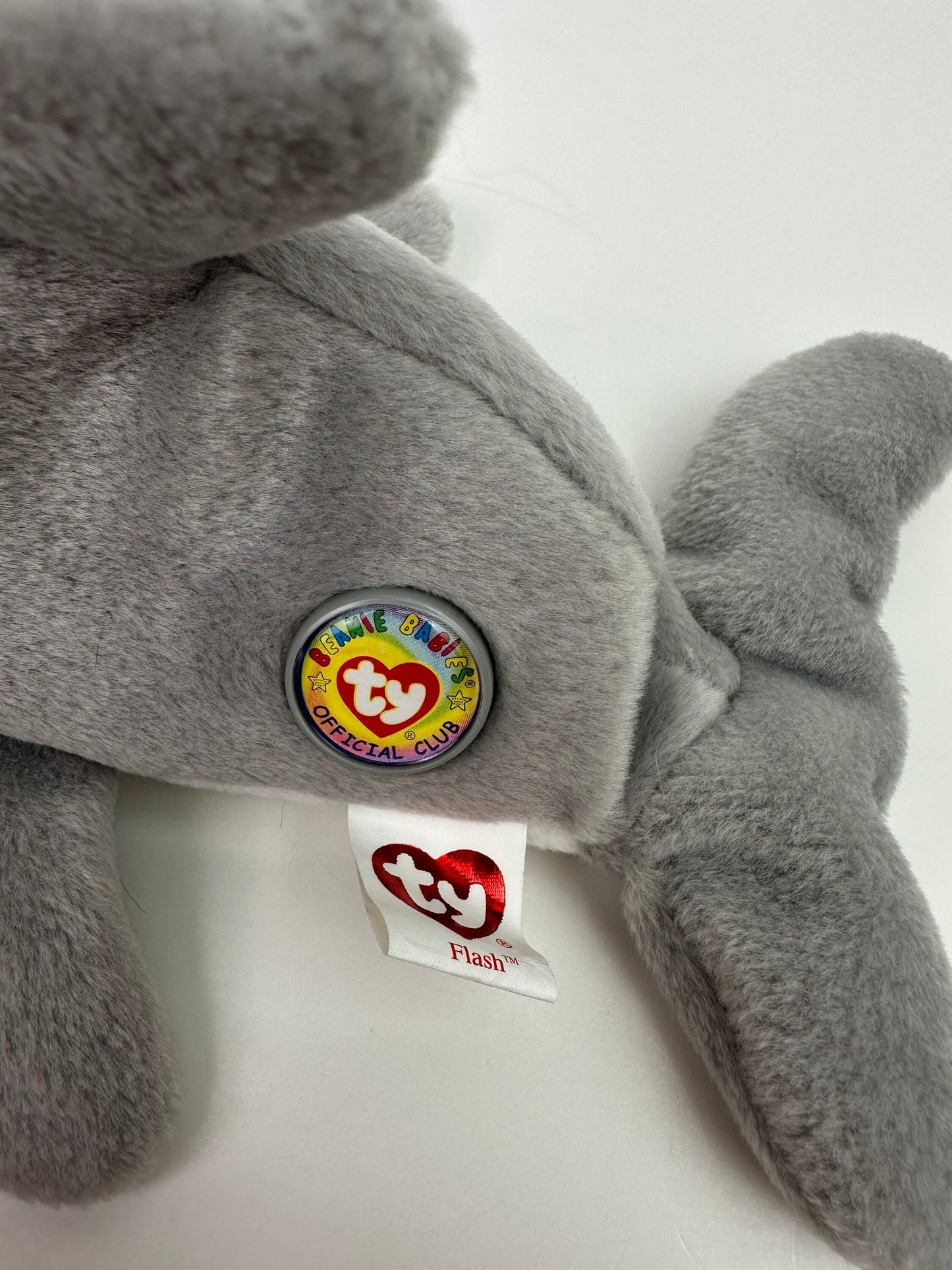 Ty Beanie Baby BBOC Exclusive (Beanie Baby Official Club) Flash the Dolphin! Original 9 Replica!