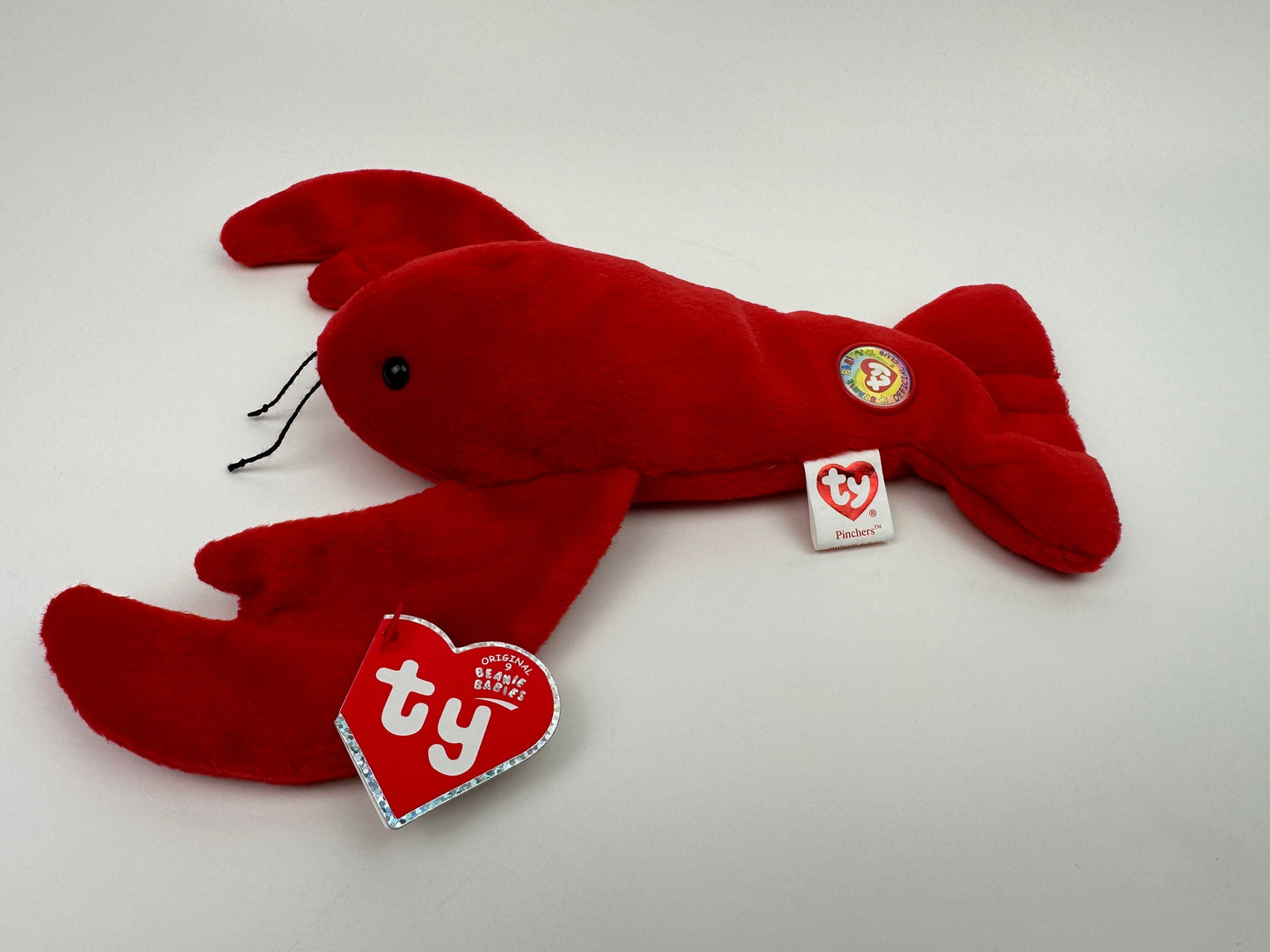 Ty Beanie Baby BBOC Exclusive (Beanie Baby Official Club) “Pinchers” the Lobster - Original 9 Replica! (8.5 inch)