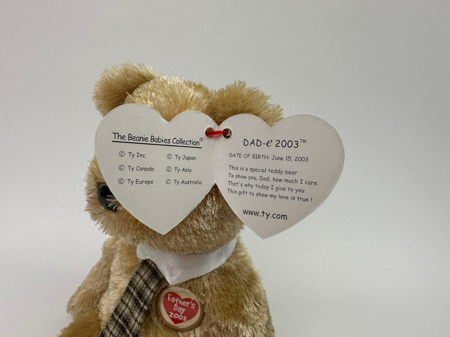 Ty Beanie Baby “Dad-e 2003” the Fathers Day or “Just because” Gift for Dad - Internet Exclusive! (8.5 inch)