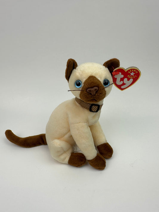 Ty Beanie Baby “Siam” the Siamese Cat  (7 inch)