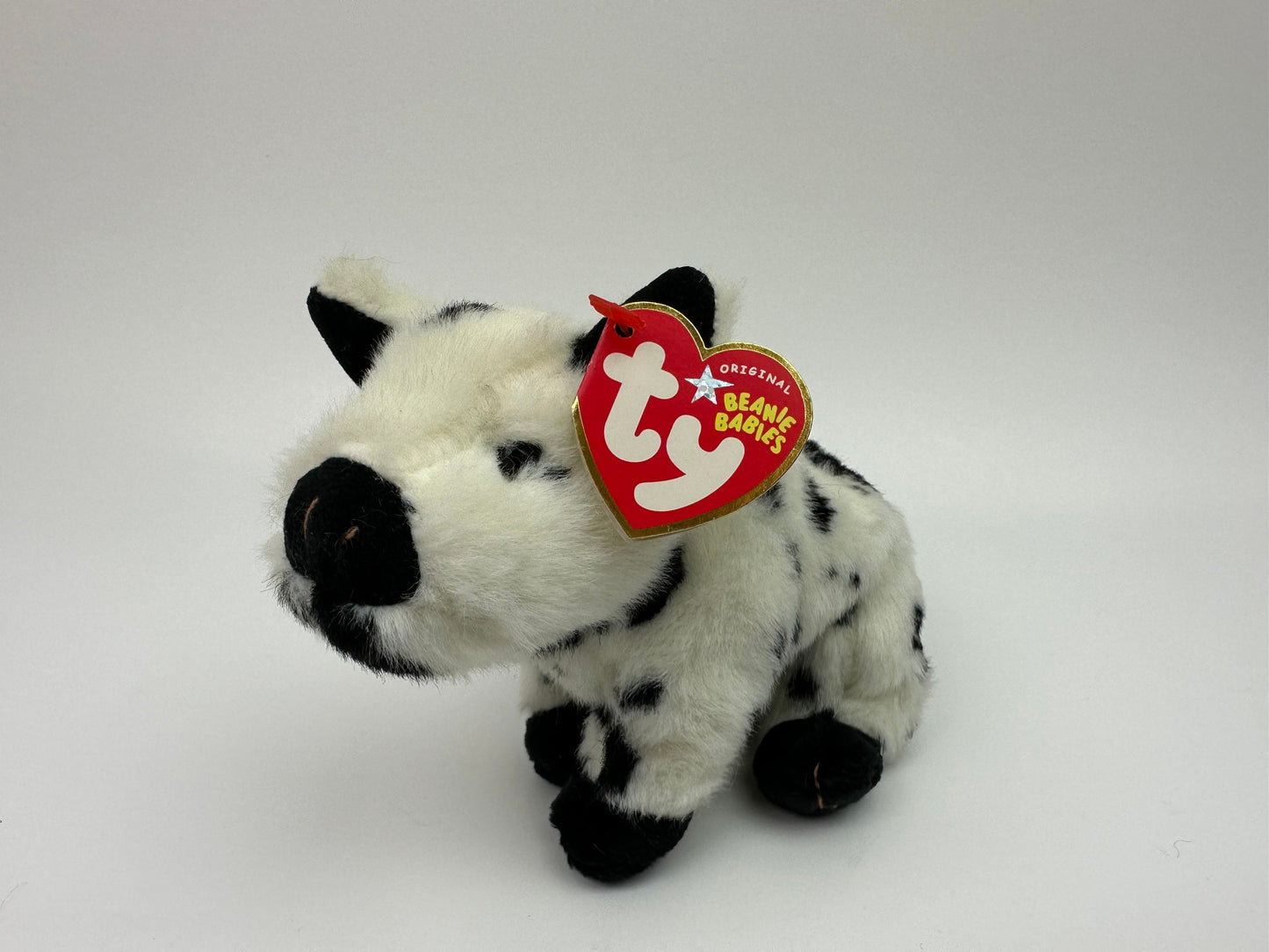 Ty Beanie Baby “Stubby” the Black and White Pig ! *Rare* (6.5 inch)