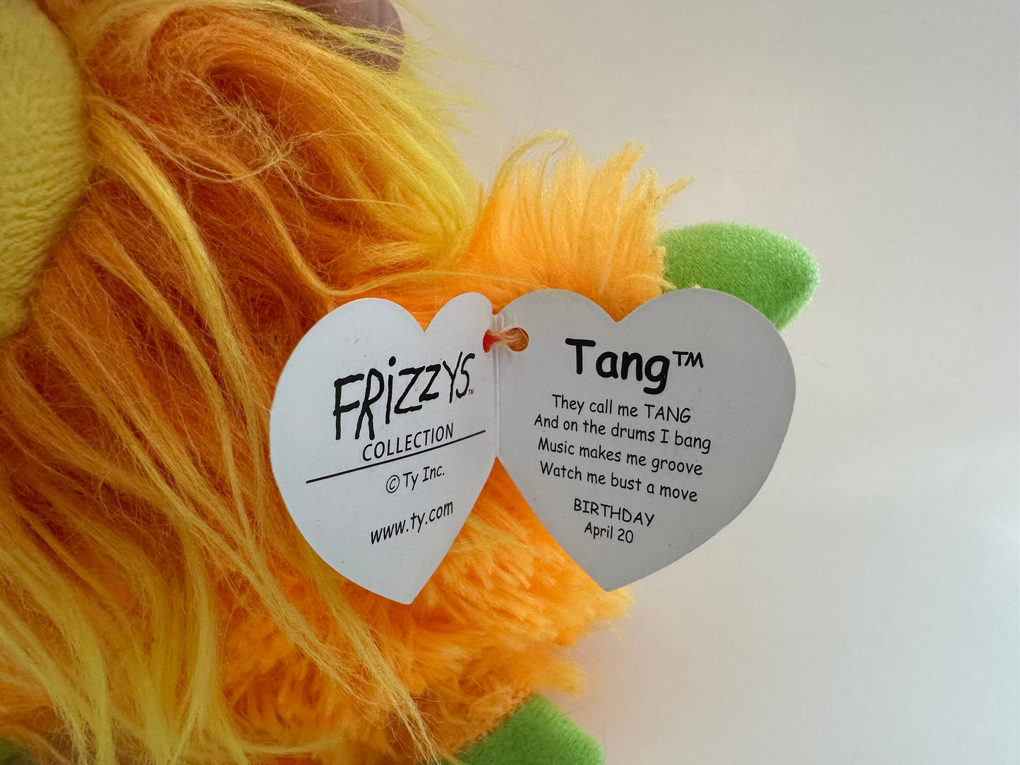 Ty Frizzys Collection “Tang” the Big Eyed Orange Monster (8 inch)